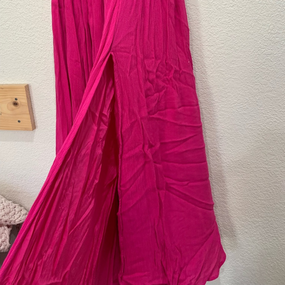 NWT Free People Yes Please Boho Maxi Dress in Fuschia Pink size Small - Picture 8 of 12